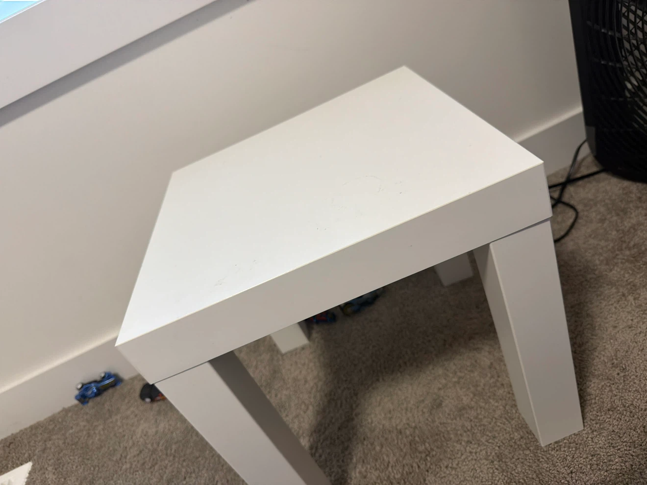 White Cube Side Table nd one white stained oaked effect - photo 2