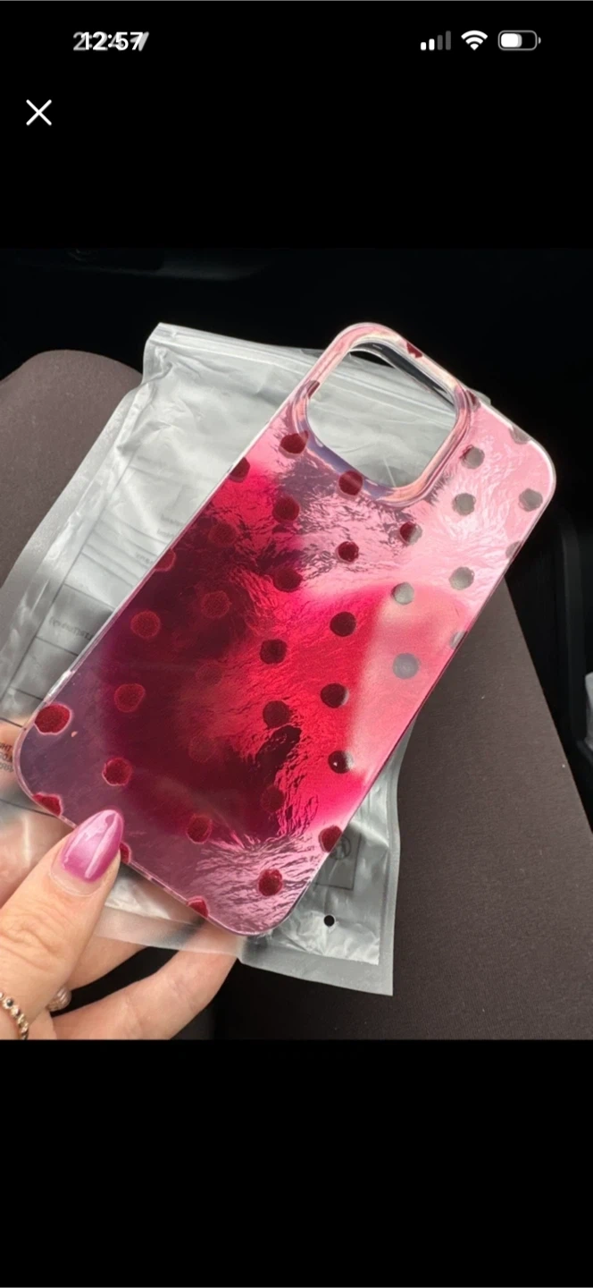 Pink Polka Dot iPhone 14 pro max Case