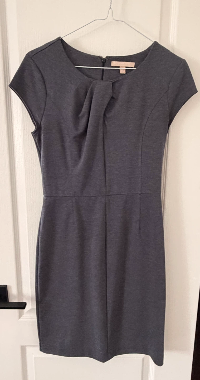 LIKE NEW Banana Republic Grey Cap Sleeve Dress Womens Size 2