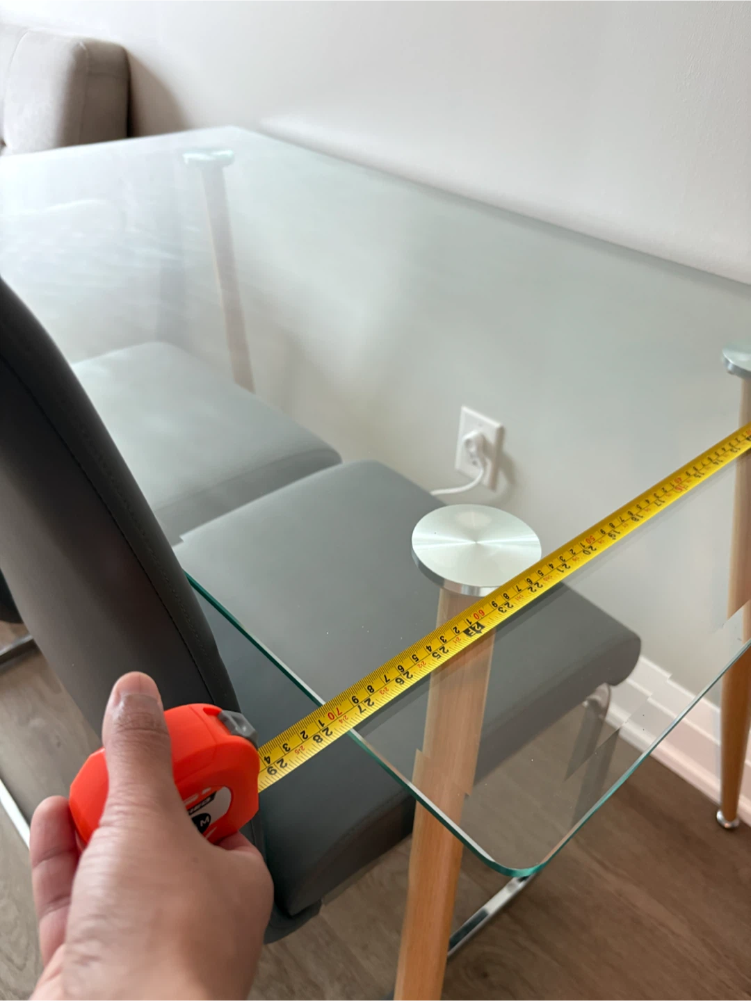 Glass Table , Dining table (47 inch by 27.5 inch) - photo 4