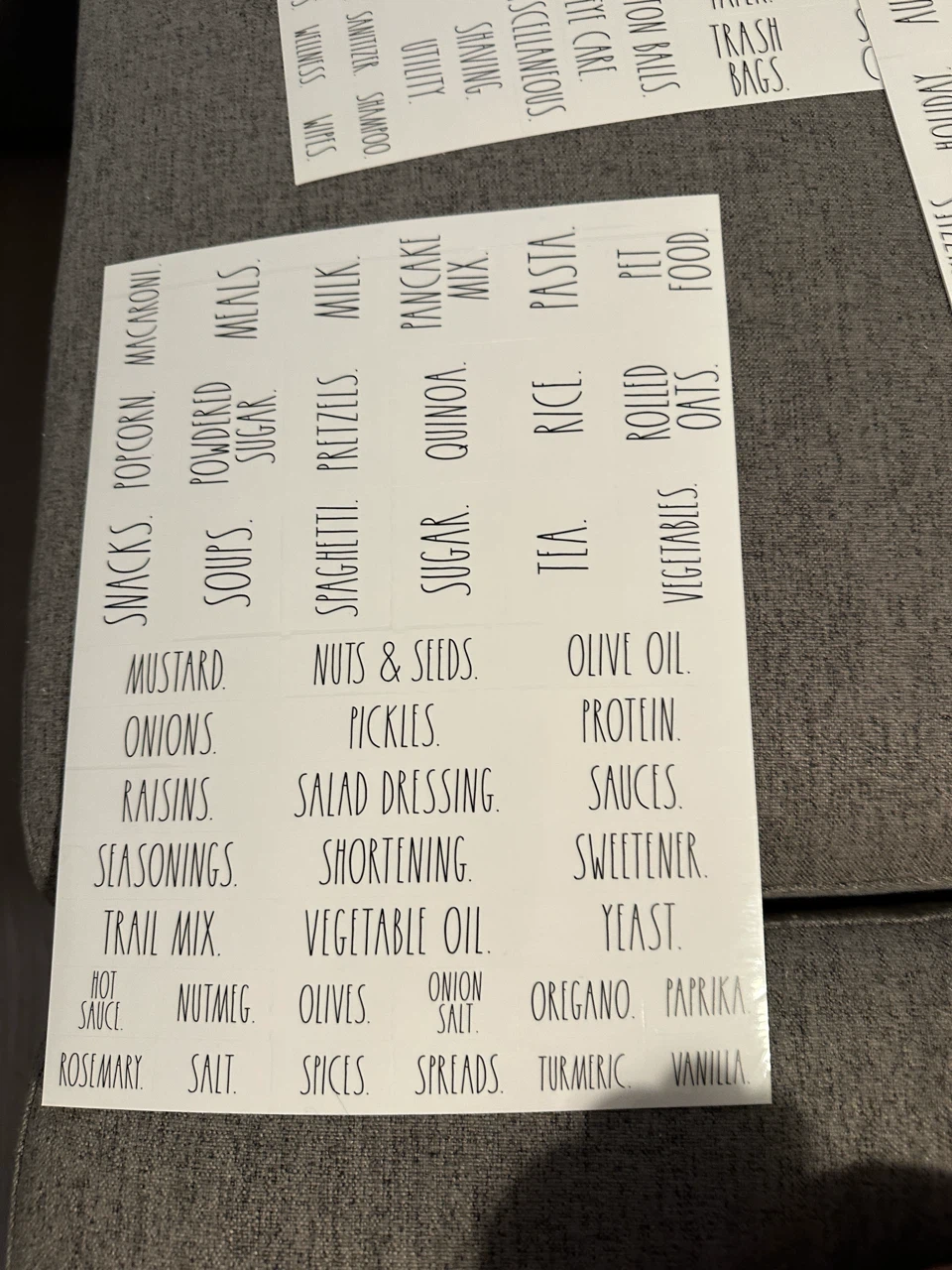 Rae Dunn Inspired Pantry Labels - photo 4