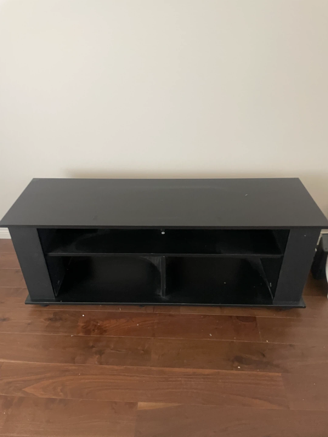 FREE Black TV Stand with Shelves - photo 2