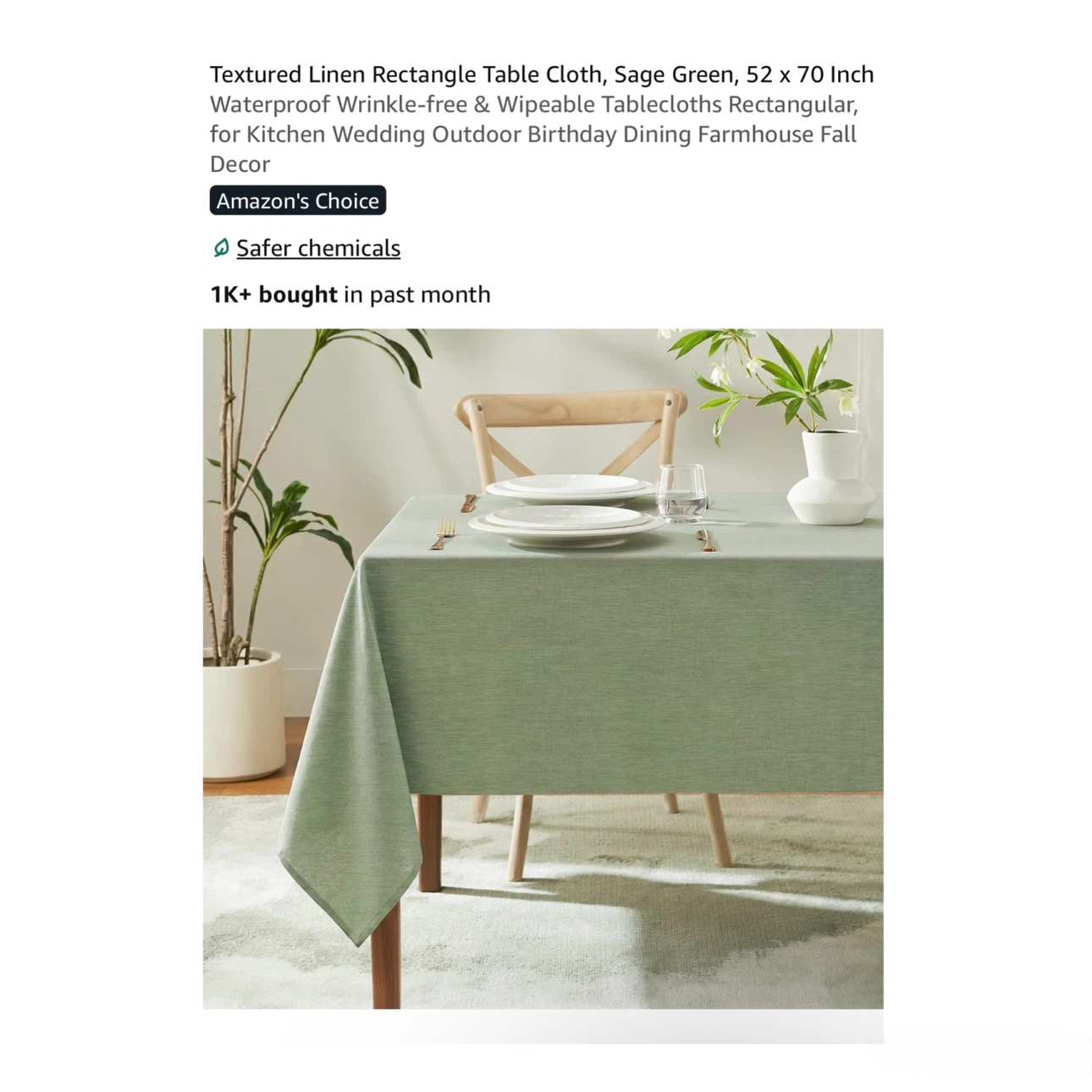 Brand new Textured Linen Rectangle Table Cloth
