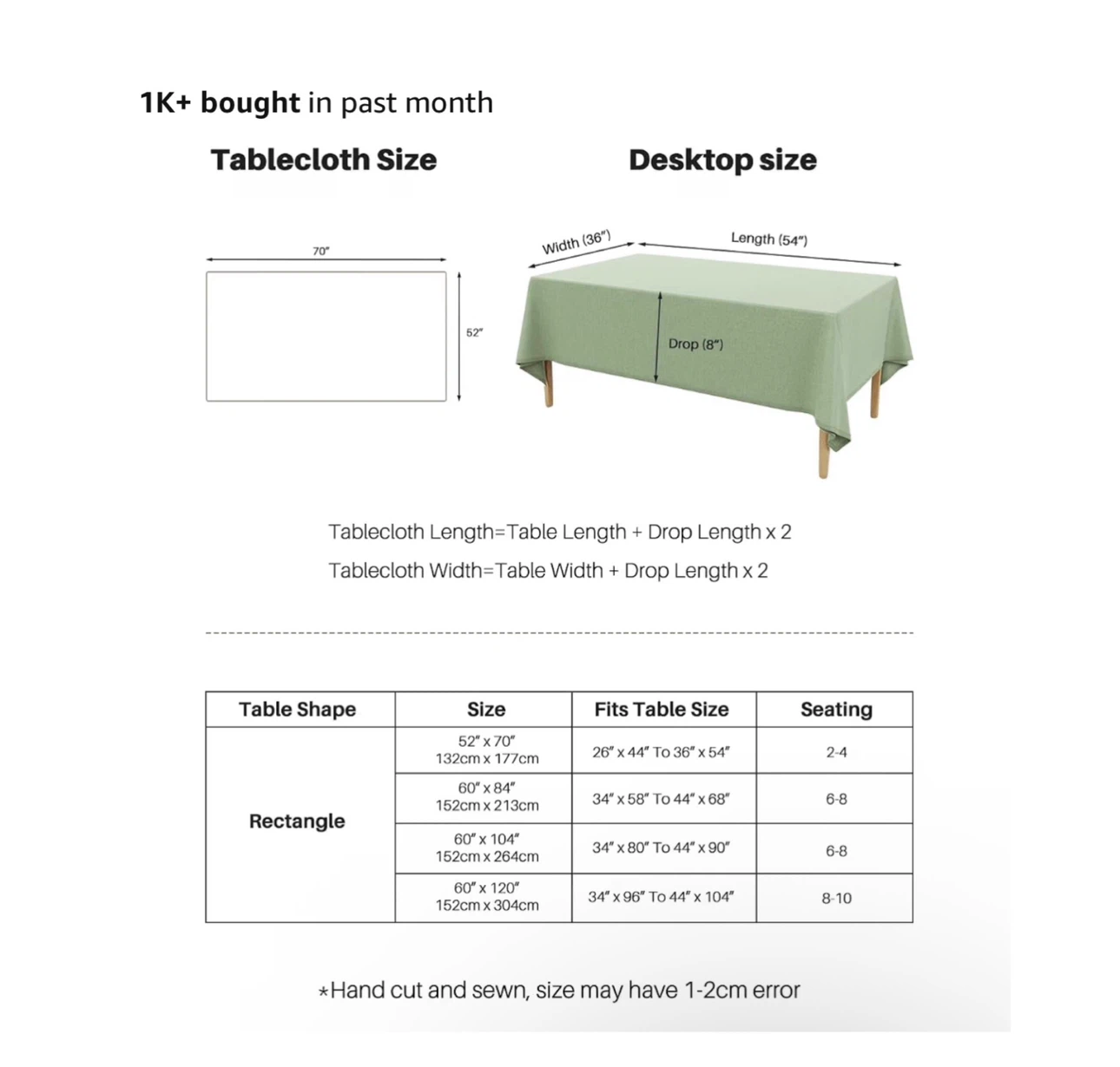 Brand new Textured Linen Rectangle Table Cloth - photo 4