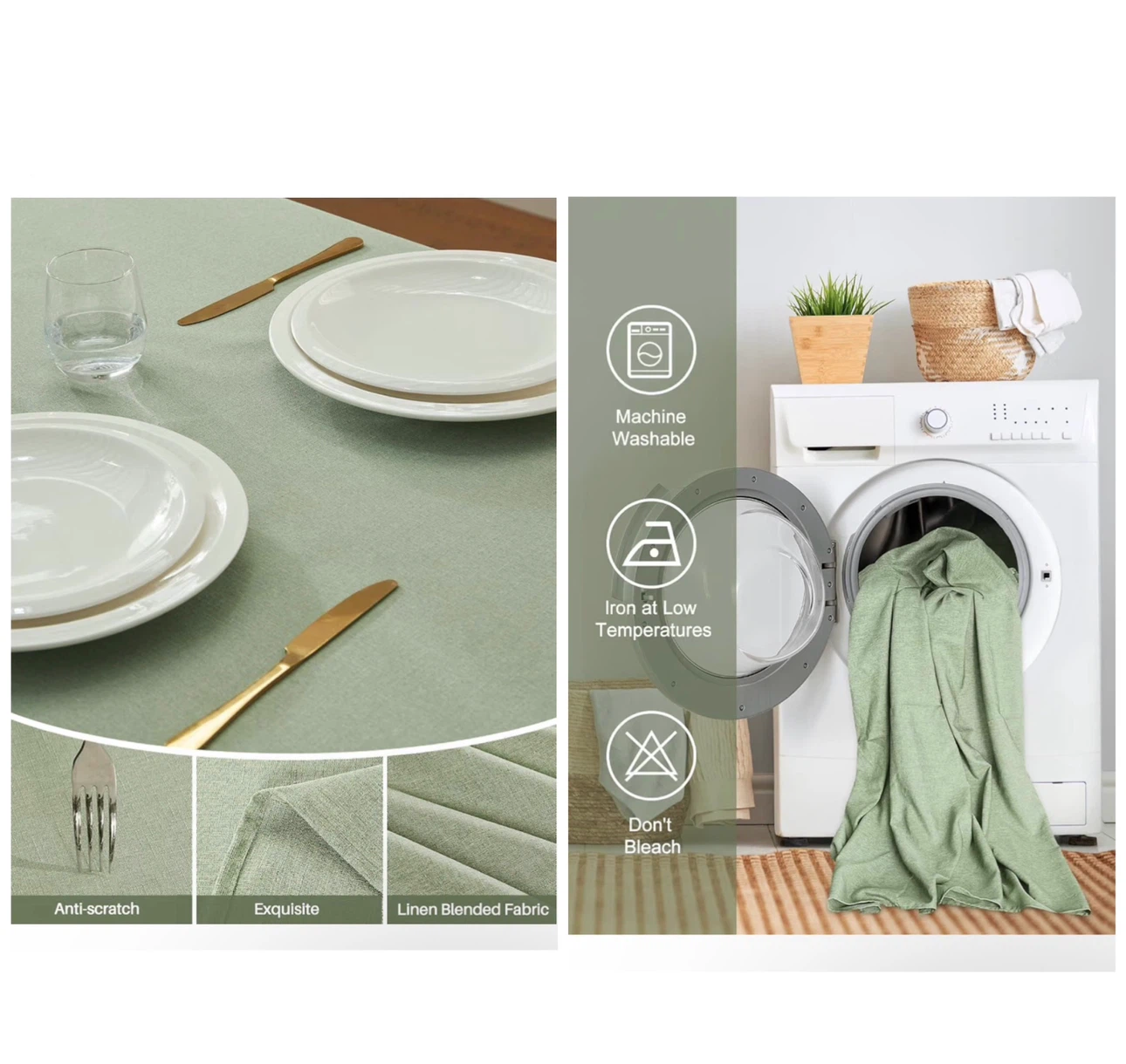 Brand new Textured Linen Rectangle Table Cloth - photo 5