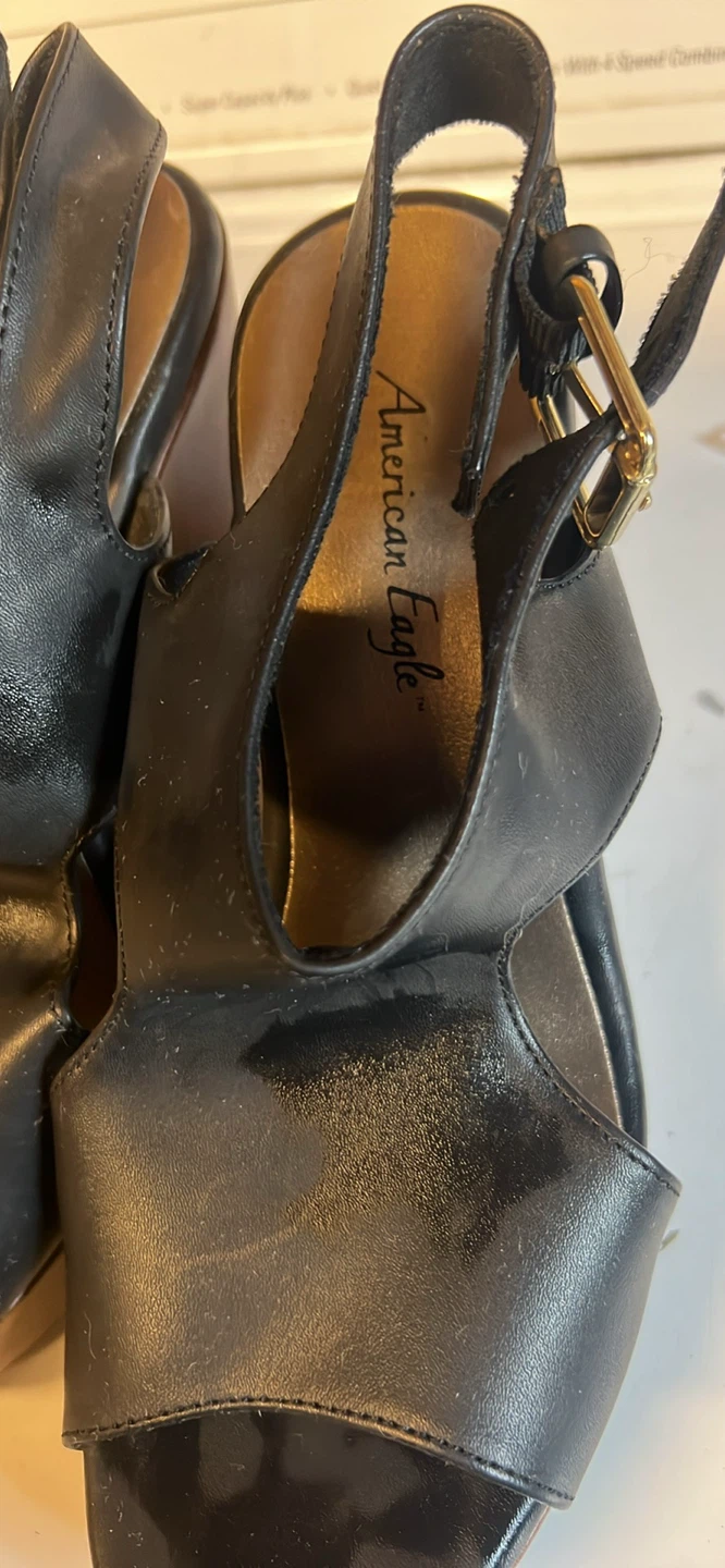 American Eagle Black Wedge Sandals - photo 3