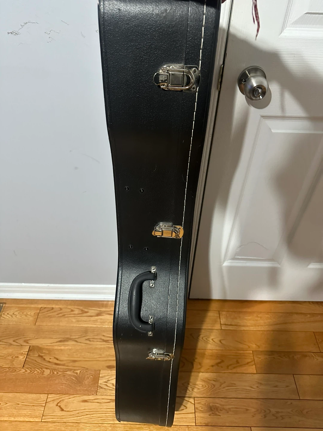 SX Blue Acoustic Electric Guitar with heavy duty hard Case - photo 4