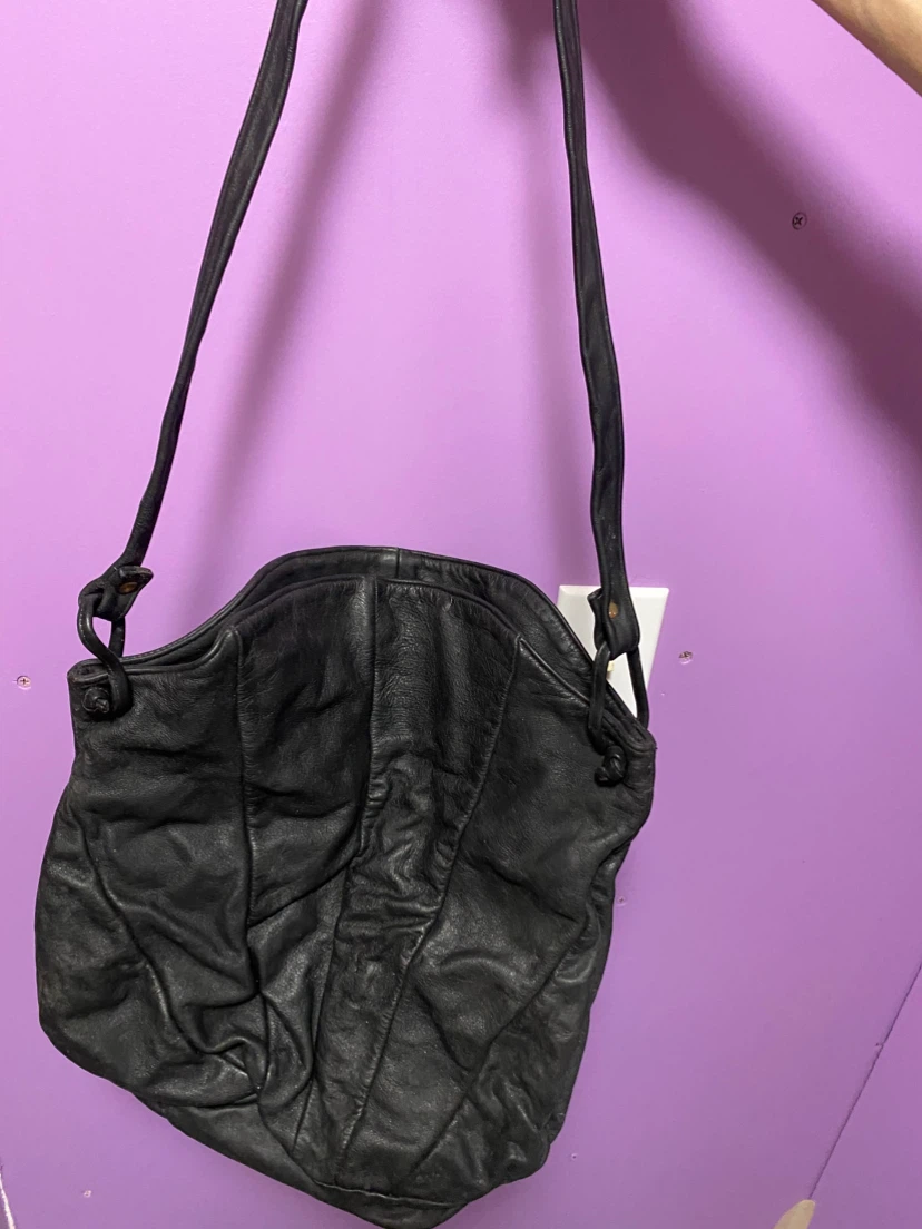Black Leather Shoulder Bag