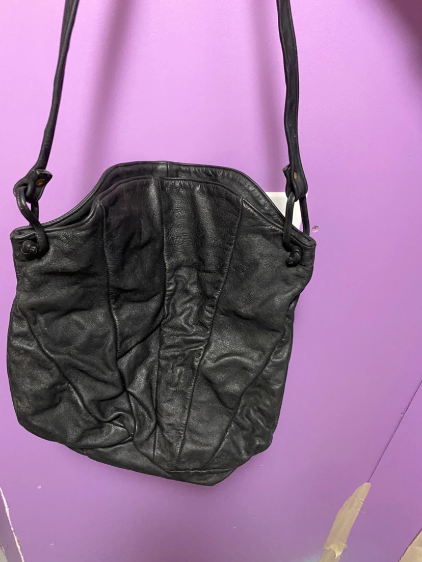 Black Leather Shoulder Bag - photo 2