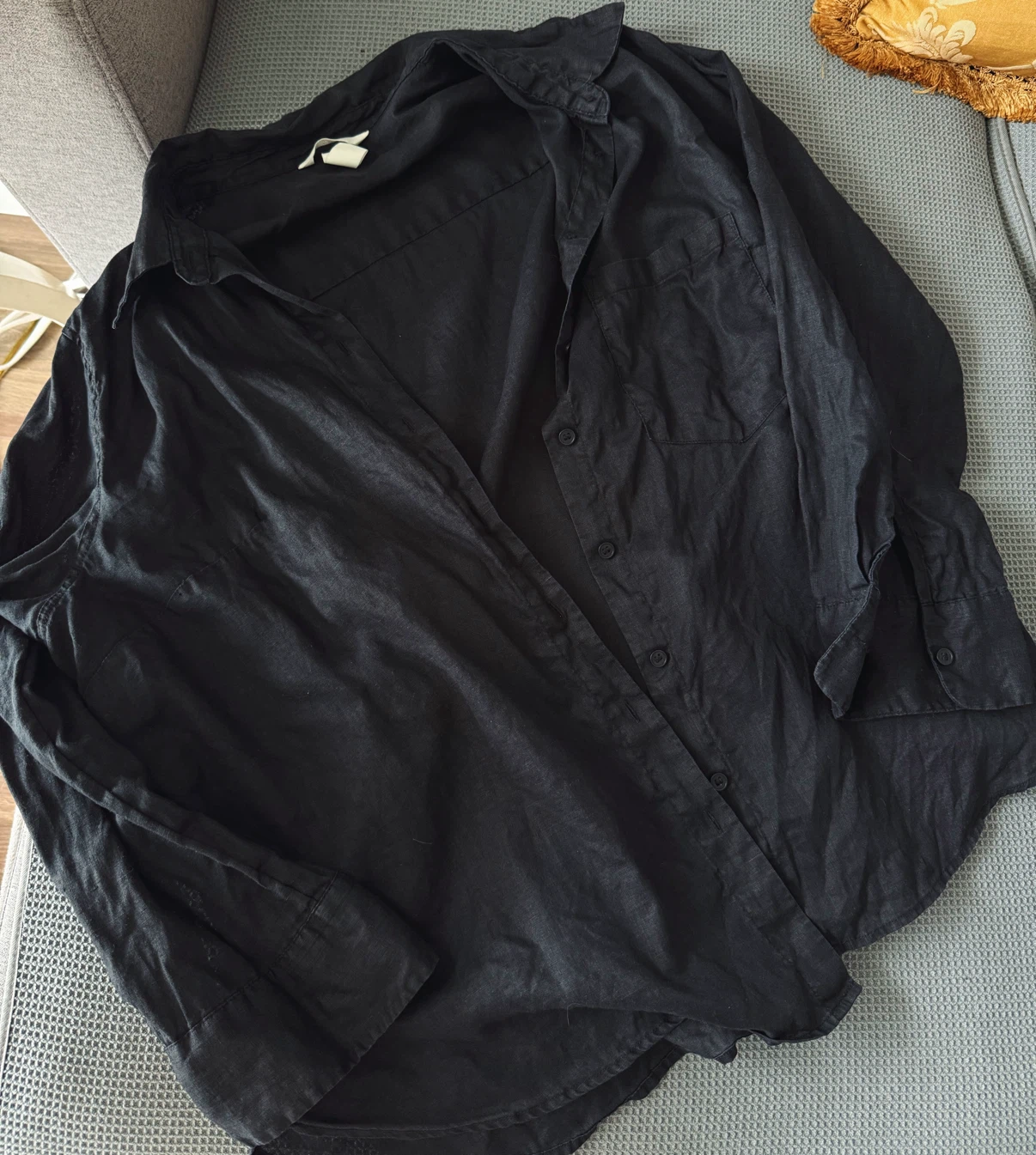 Black Linen Shirt , XL H&M - photo 3