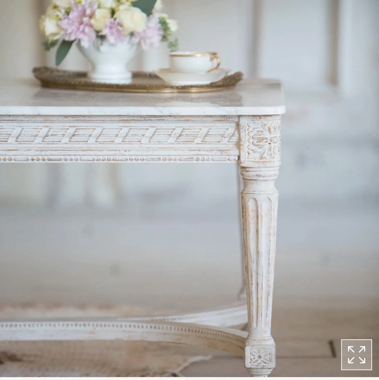 Brand new Ornate White Marble Top Coffee Table - photo 4