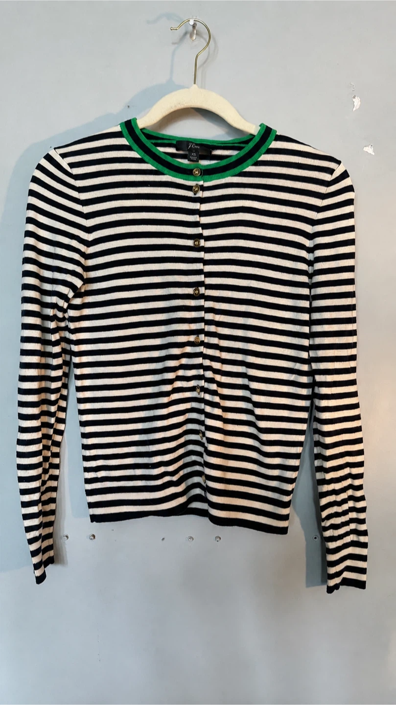 J. Crew Striped Cardigan XS - photo 3