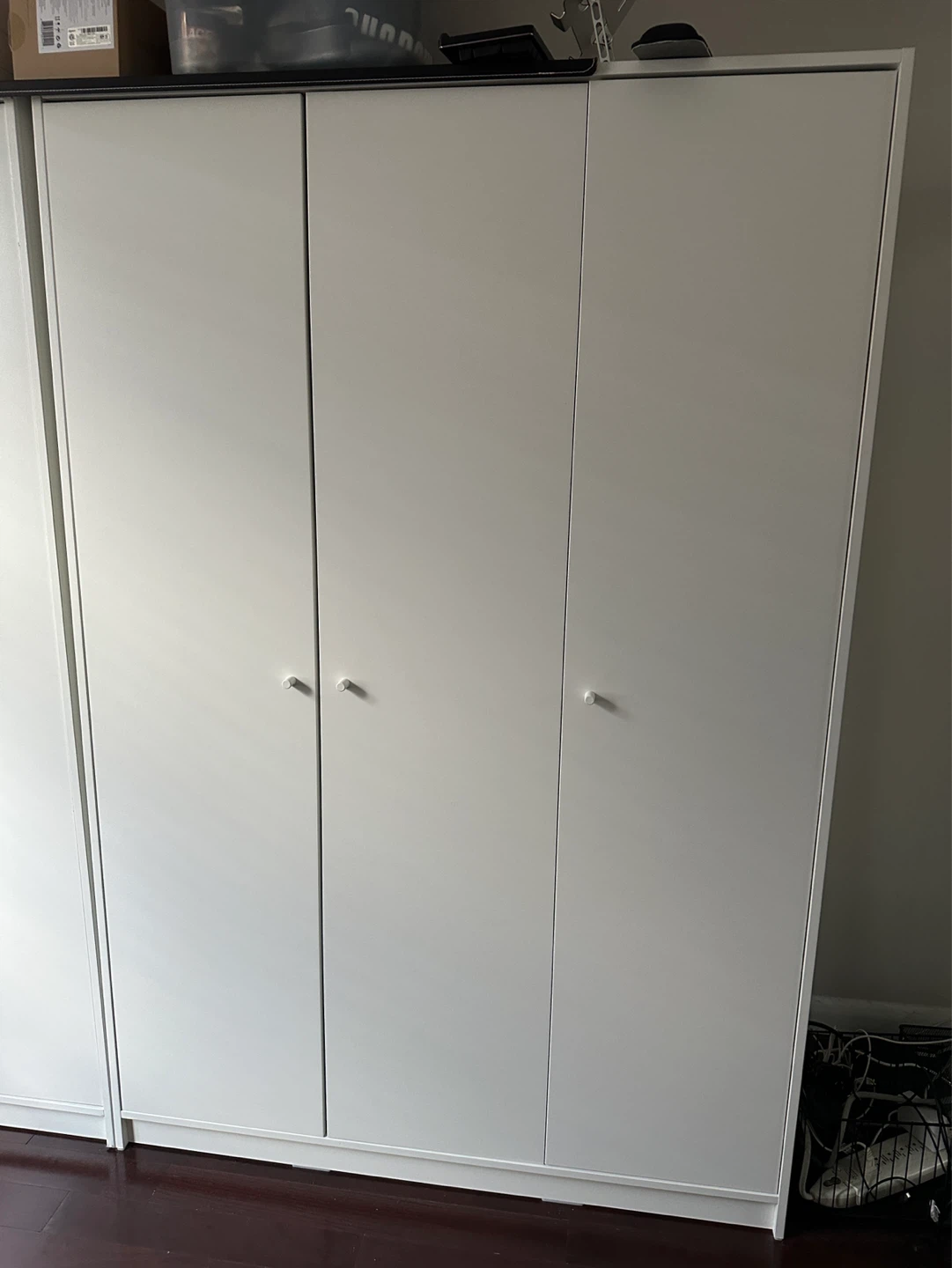 Ikea White 3-Door Wardrobe 2 available $90 each