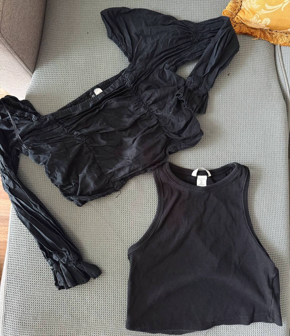H&M Black Top & Blouse — Size L , $10 for 2