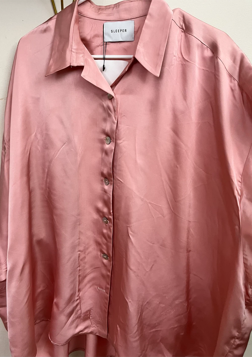 Sleeper Pink Satin Pajama Shirt - photo 2