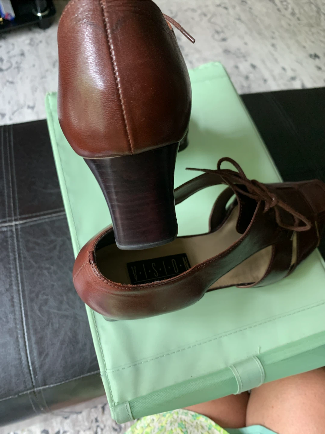 Vionic Comfort Brown Leather Lace-Up Heels - photo 5