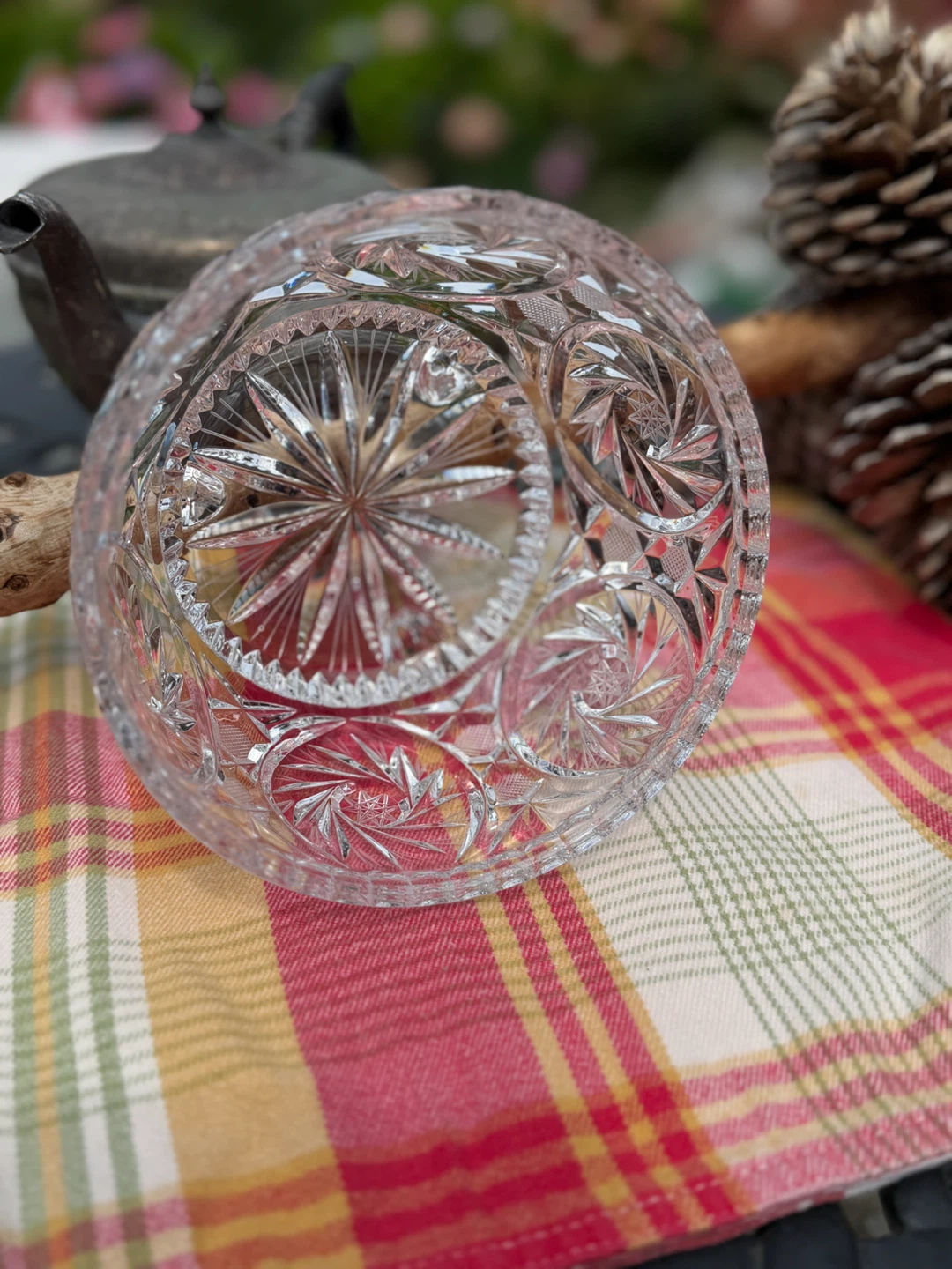Vintage Cut Crystal Footed Bowl - photo 3