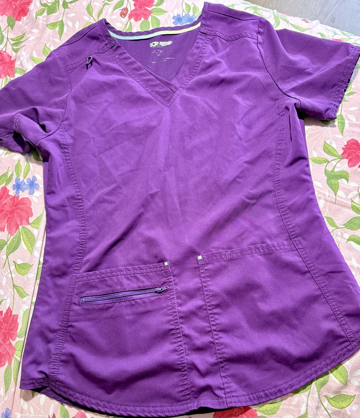 Purple Scrub Top and Pants Set - photo 2