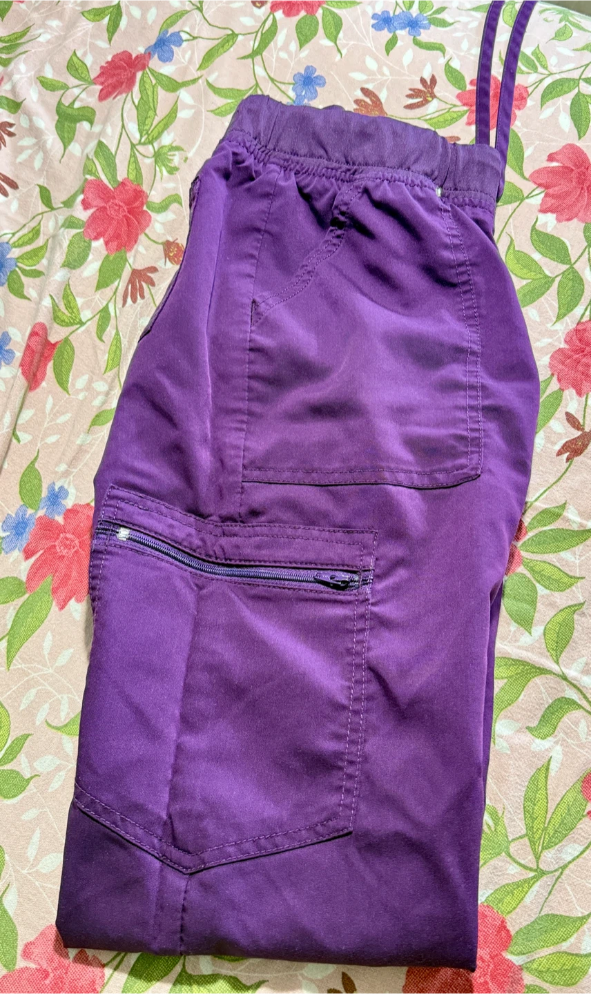 Purple Scrub Top and Pants Set - photo 3