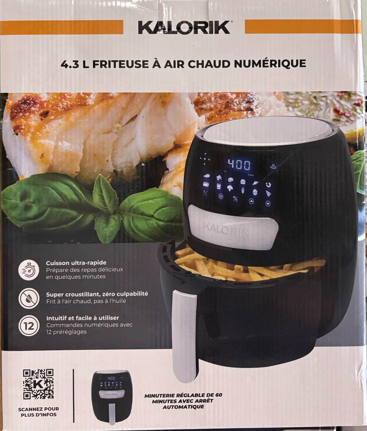Brand New - Kalorik 4.3 L Digital Hot Air Fryer