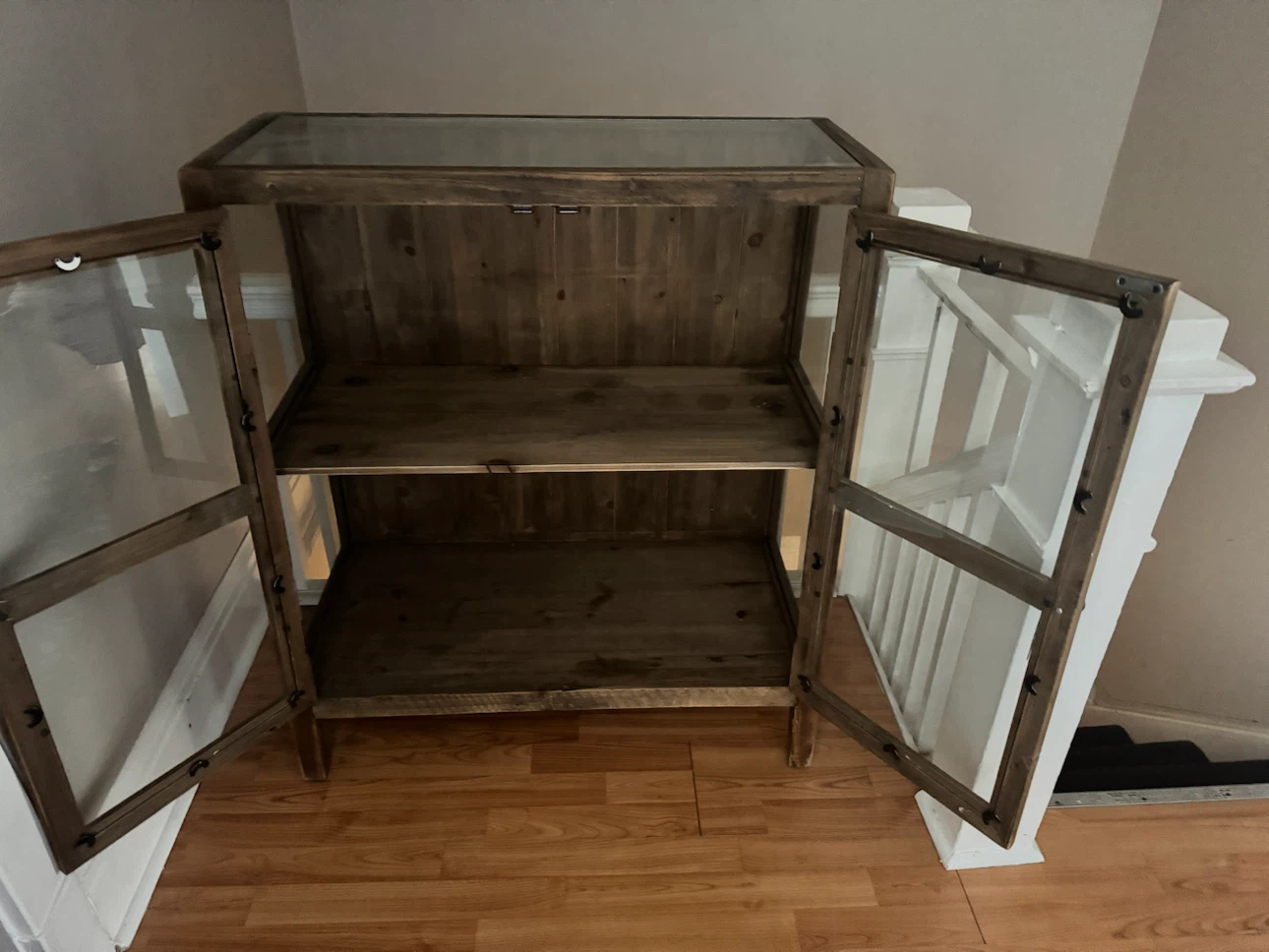 Wooden Display Cabinet with Glass Doors - photo 2