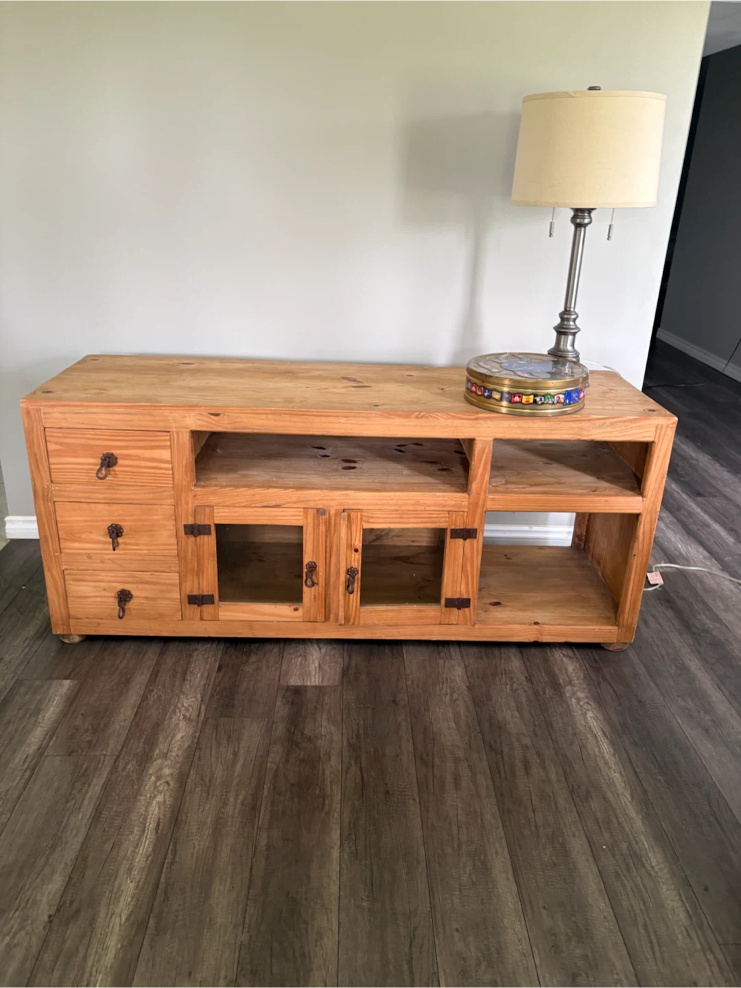 Wooden Coffee Table with Drawer Storage - photo 2