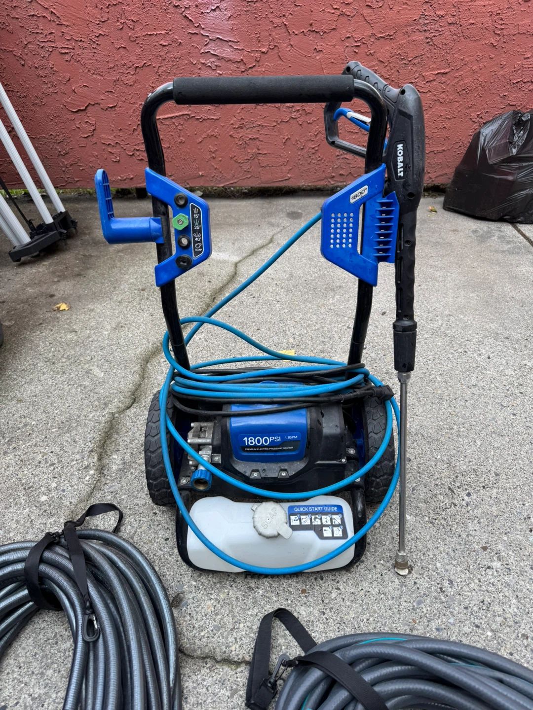 1800 PSI Electric Pressure Washer + 2 × 50 FT Hoses - photo 4