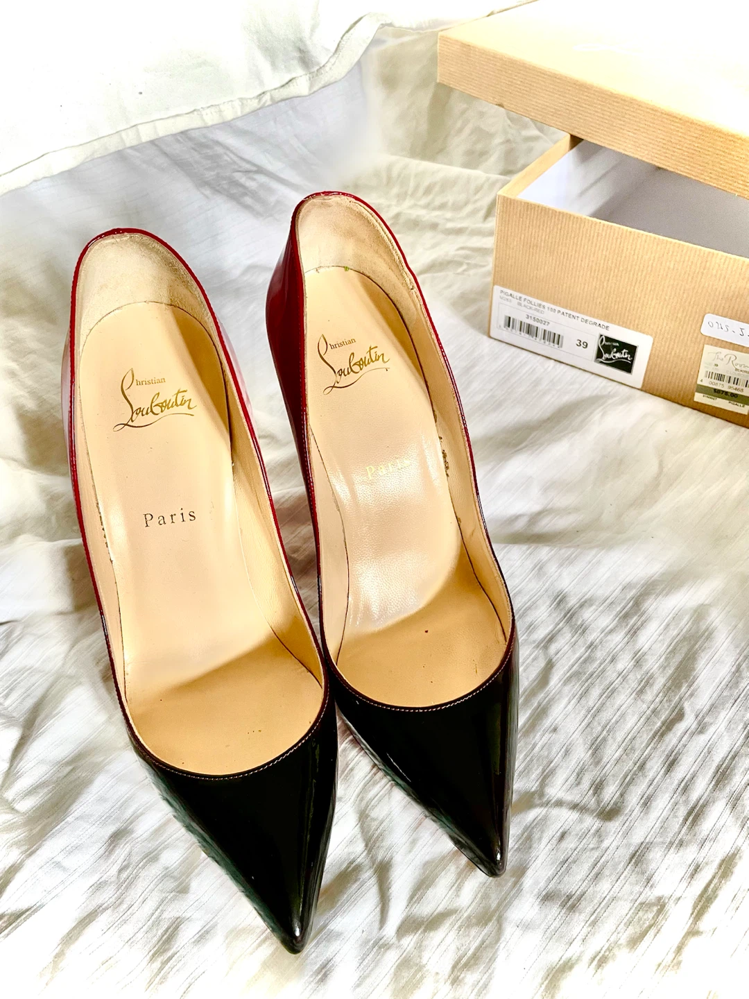 Christian Louboutin Patent Leather Heels - Size 39