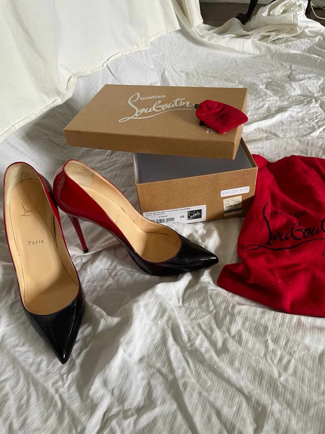 Christian Louboutin Patent Leather Heels - Size 39 - photo 2