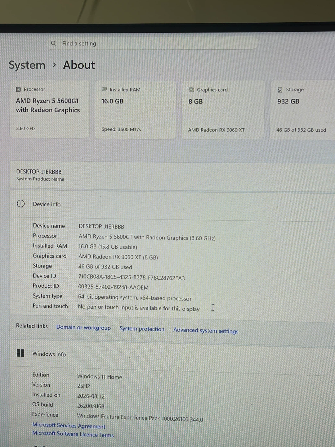 RX 9060 XT, Ryzen 5 5600GT Gaming PC 16GB RAM, Wi-Fi - photo 3