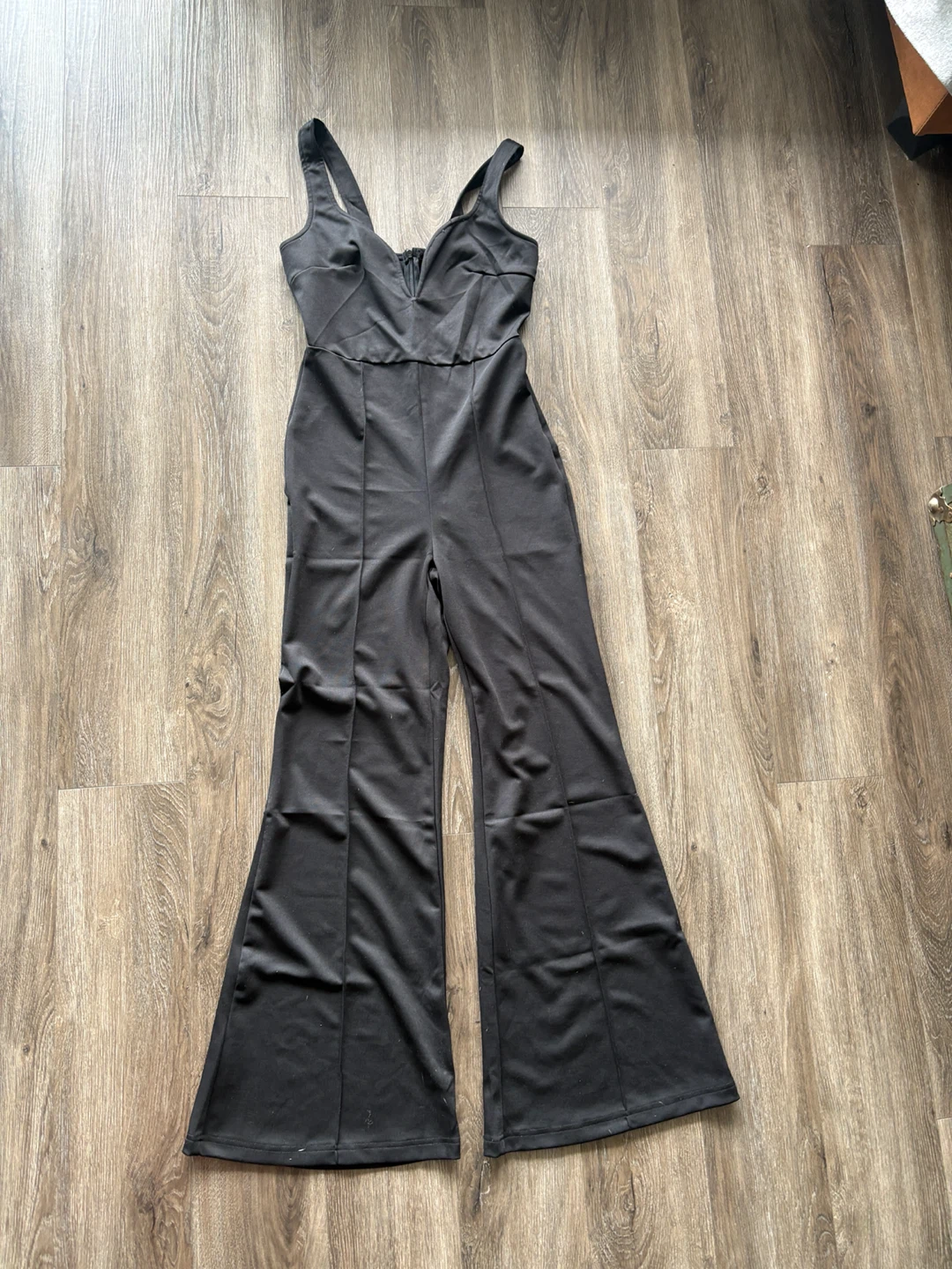 Black Jumpsuit with Flare Legs