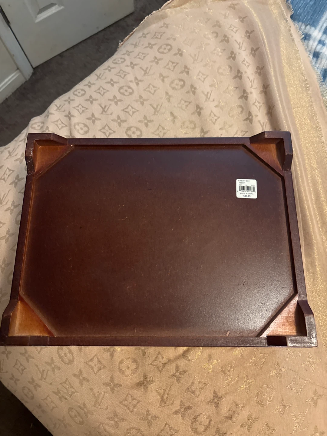 Wooden Jewelry Box with Red UV Velvet Lining - photo 3