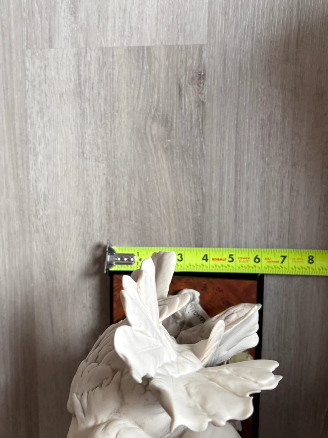 White Porcelain Doves Figurine on Wood Base - photo 4