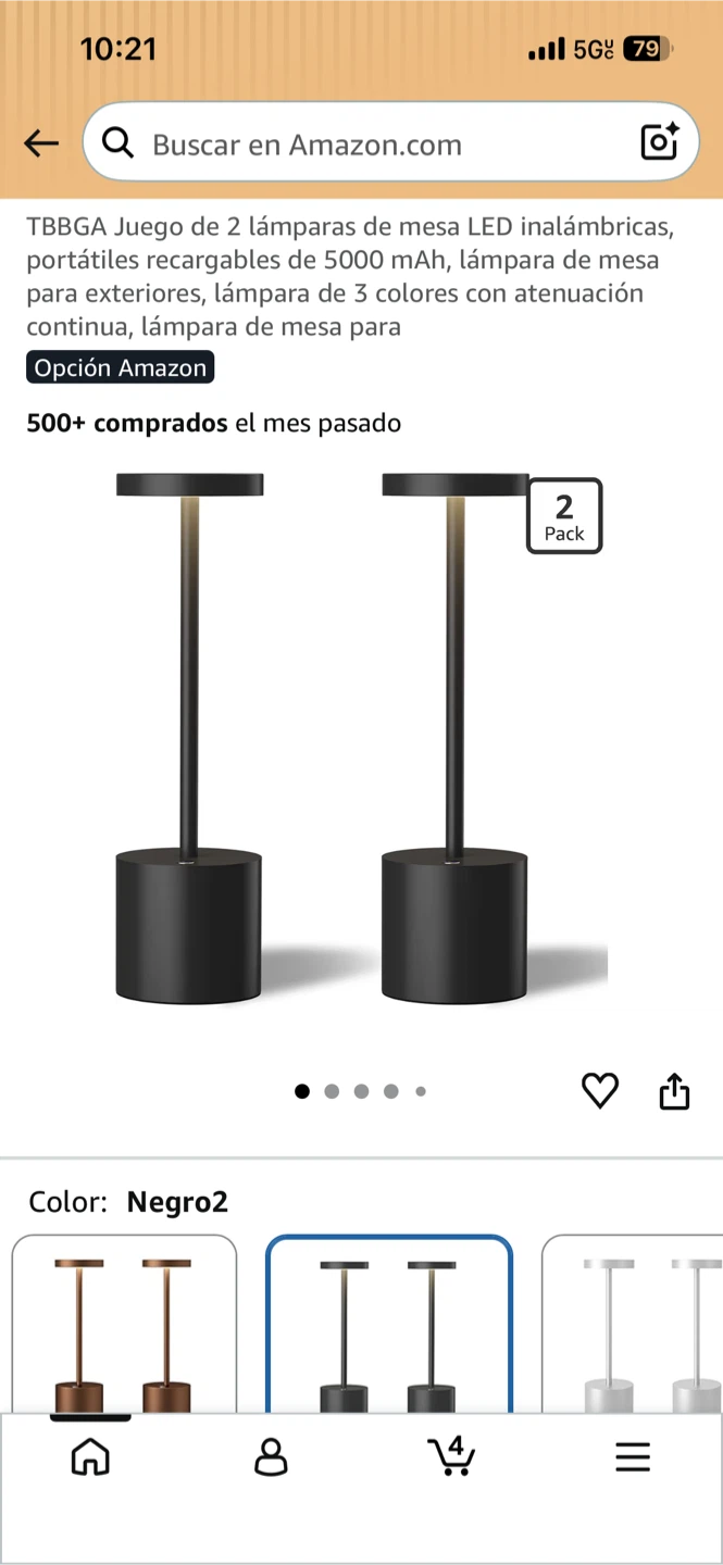 TBBGA Rechargeable LED Table Lamps (2-Pack) - photo 4