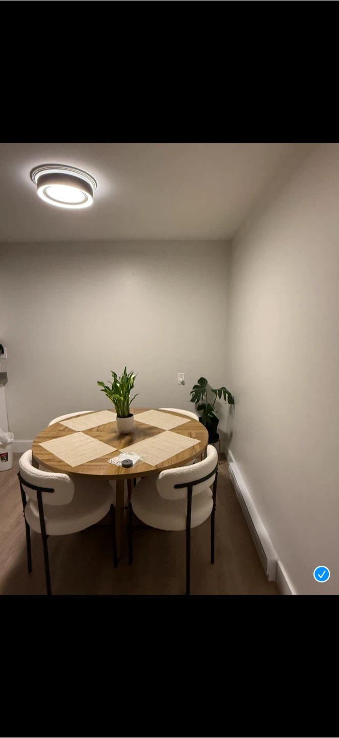 Round Dining Table - Walnut Finish