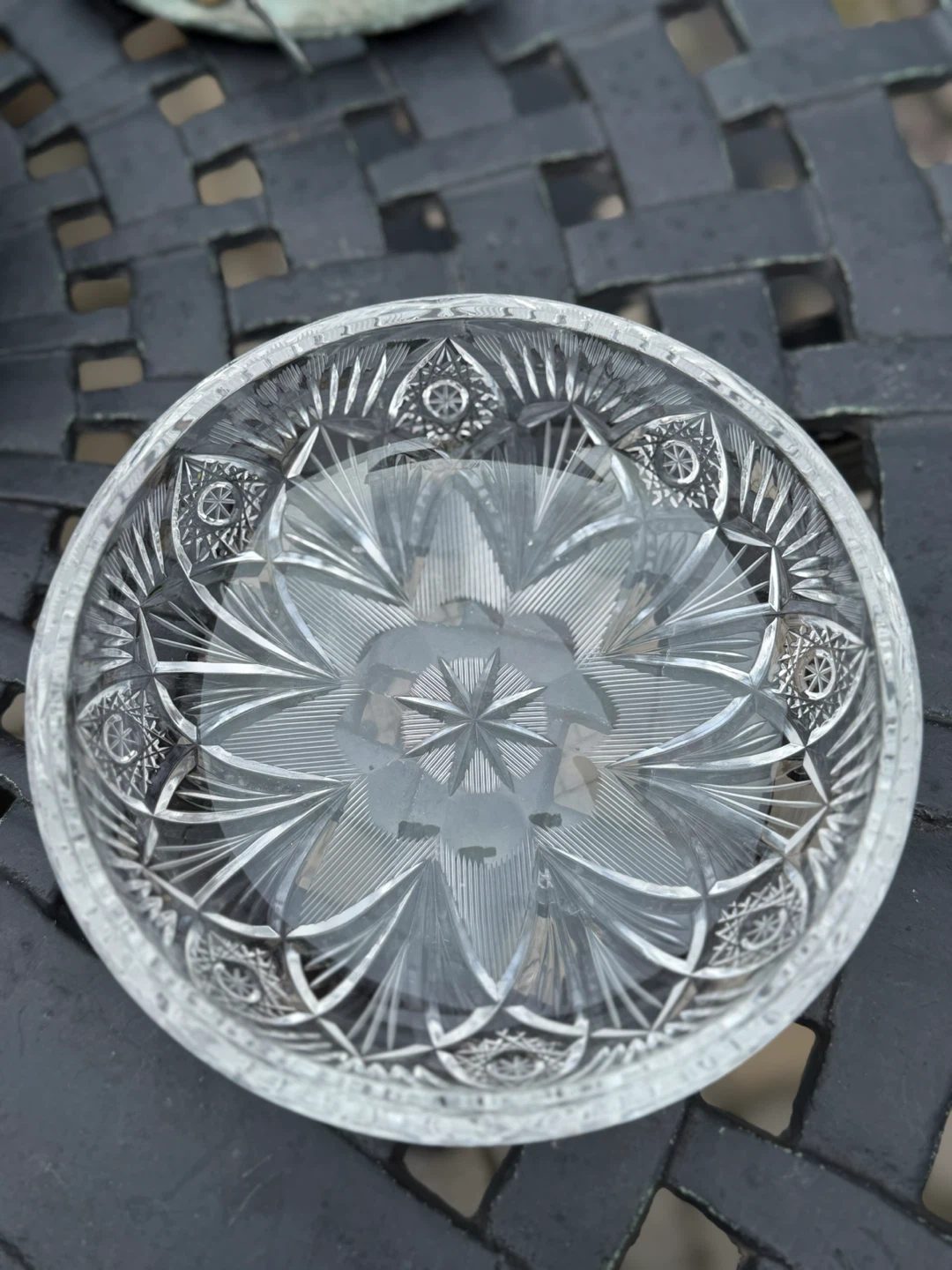 Vintage Cut Glass Bowl