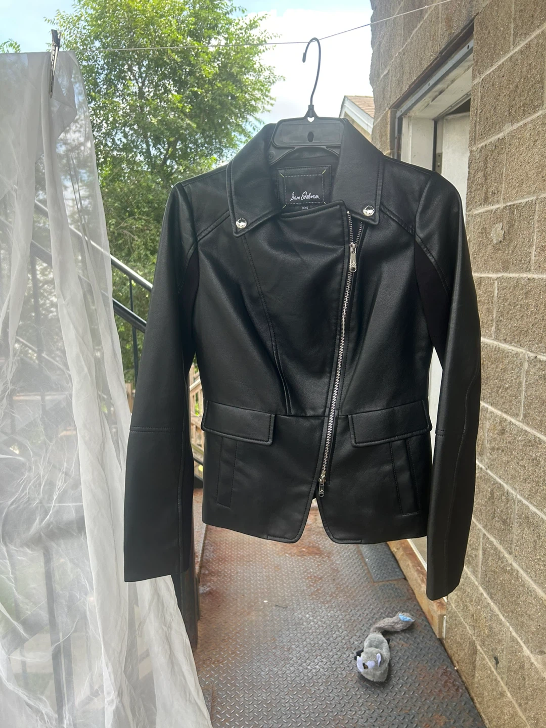 Sam Edelman Black Faux Leather Moto Jacket