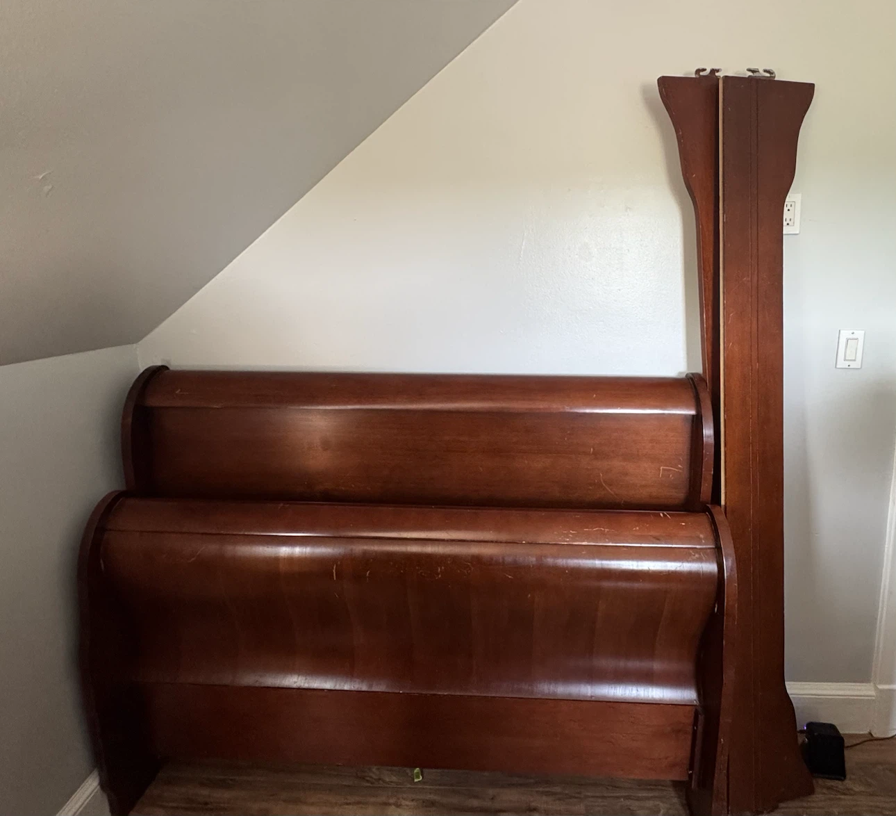 Wooden Sleigh Bed Frame