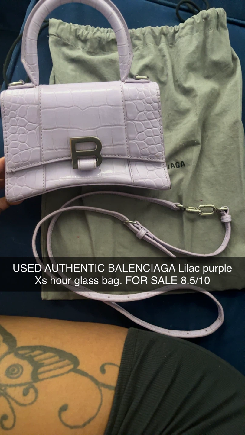 Balenciaga Lilac Hourglass XS Handbag