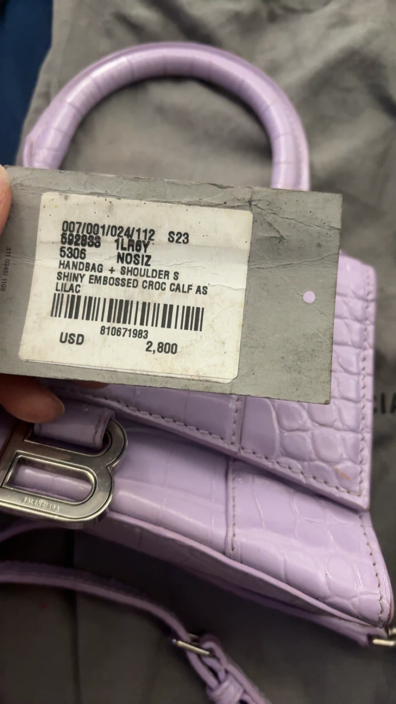 Balenciaga Lilac Hourglass XS Handbag - photo 2