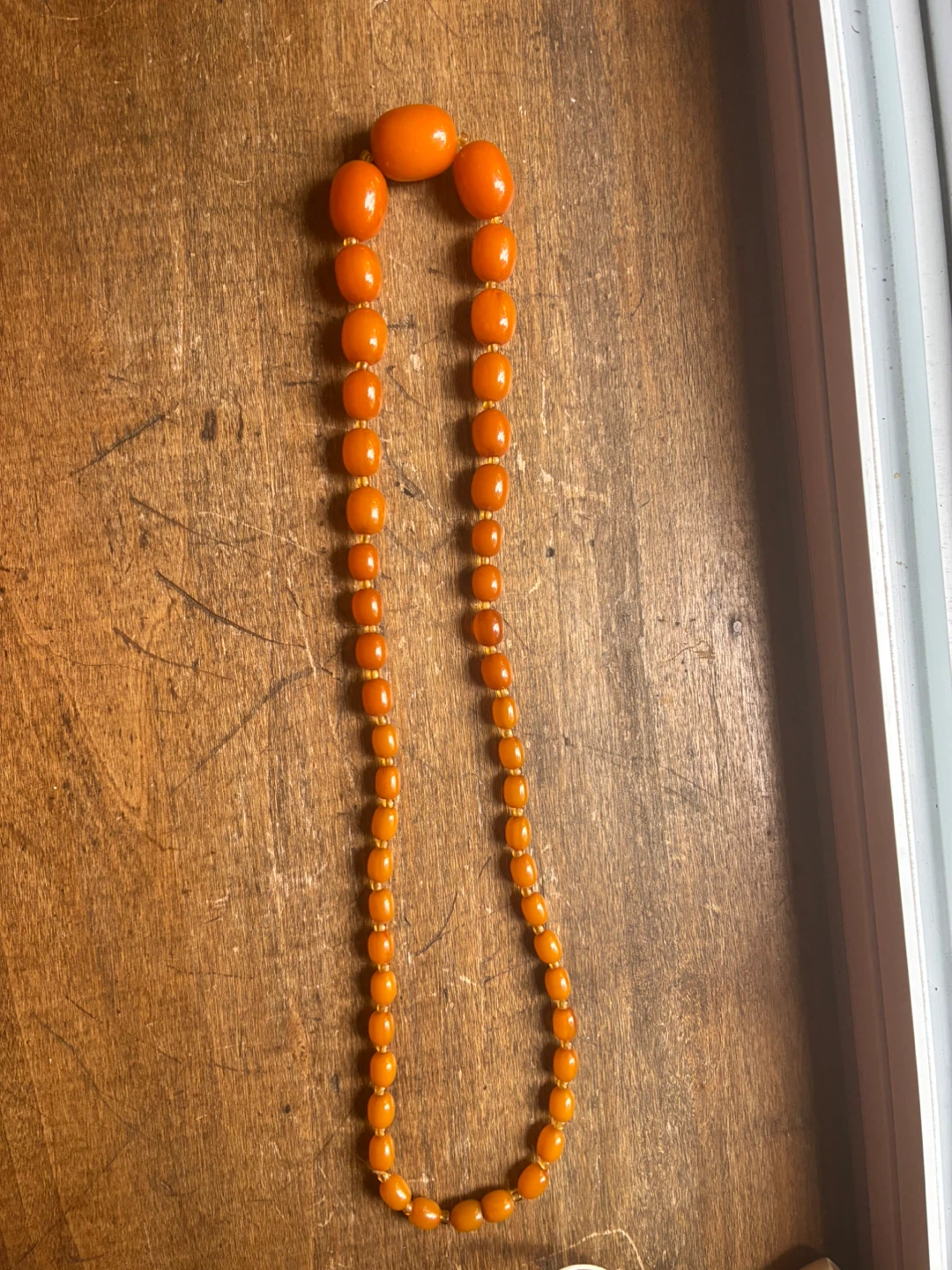 Vintage Elegant Bohemian Orange Resin Necklace Donlands O'Connor - photo 3