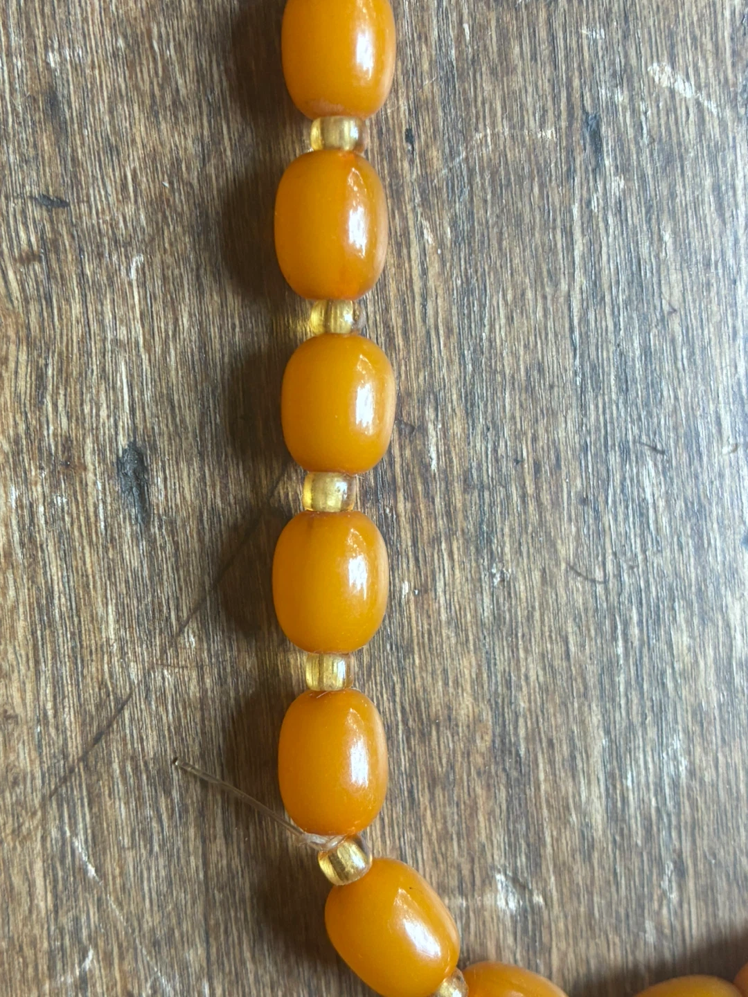 Vintage Elegant Bohemian Orange Resin Necklace Donlands O'Connor - photo 4