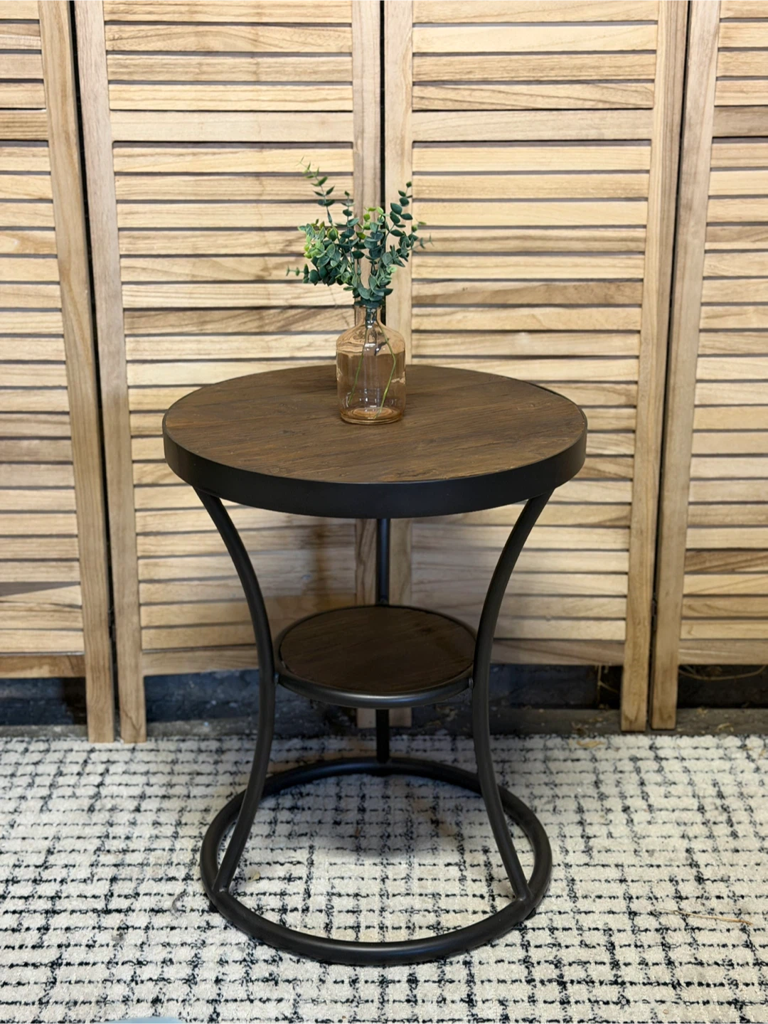 Pottery Barn Round Reclaimed Wood Side Table