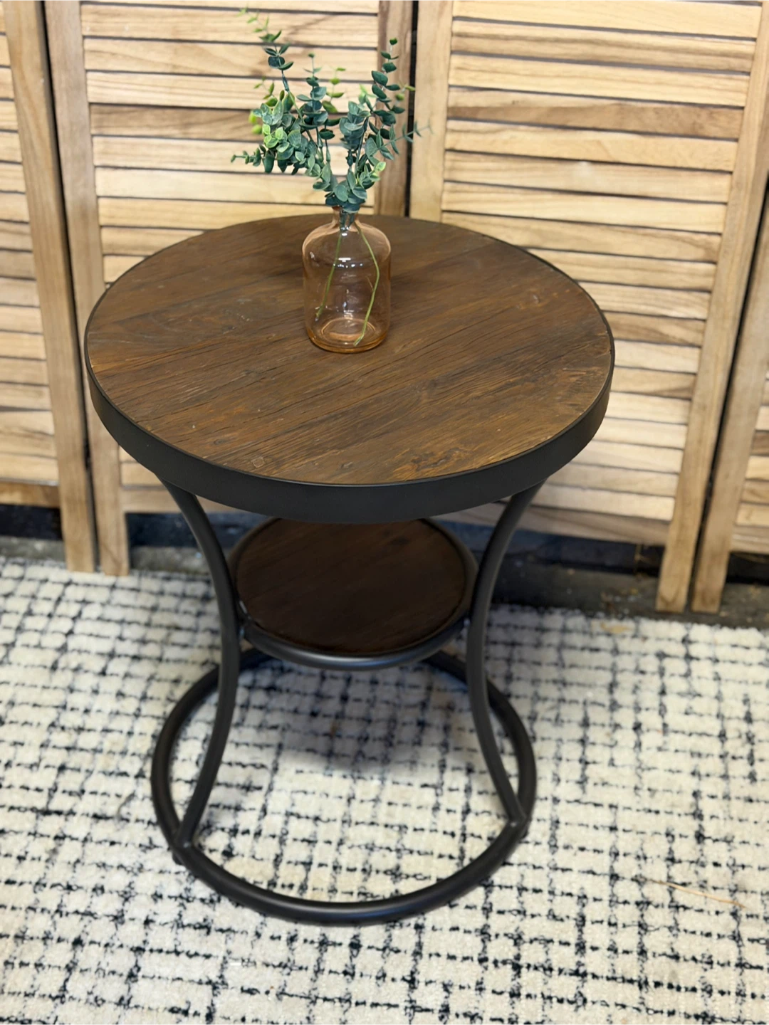Pottery Barn Round Reclaimed Wood Side Table - photo 2