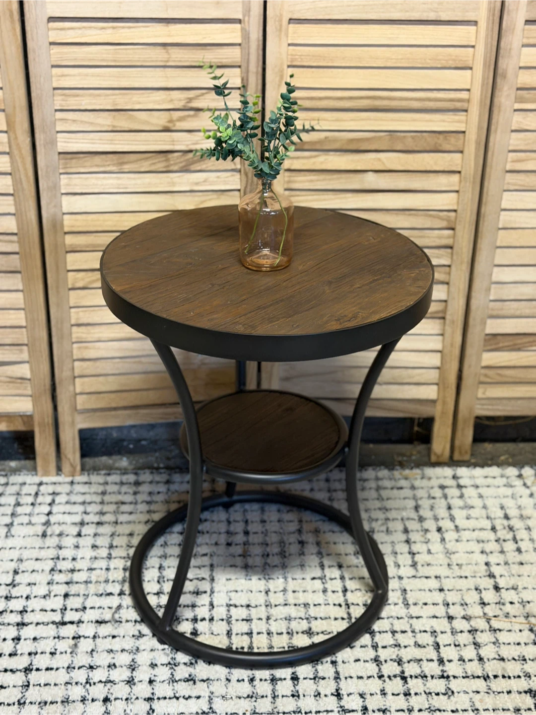 Pottery Barn Round Reclaimed Wood Side Table - photo 3