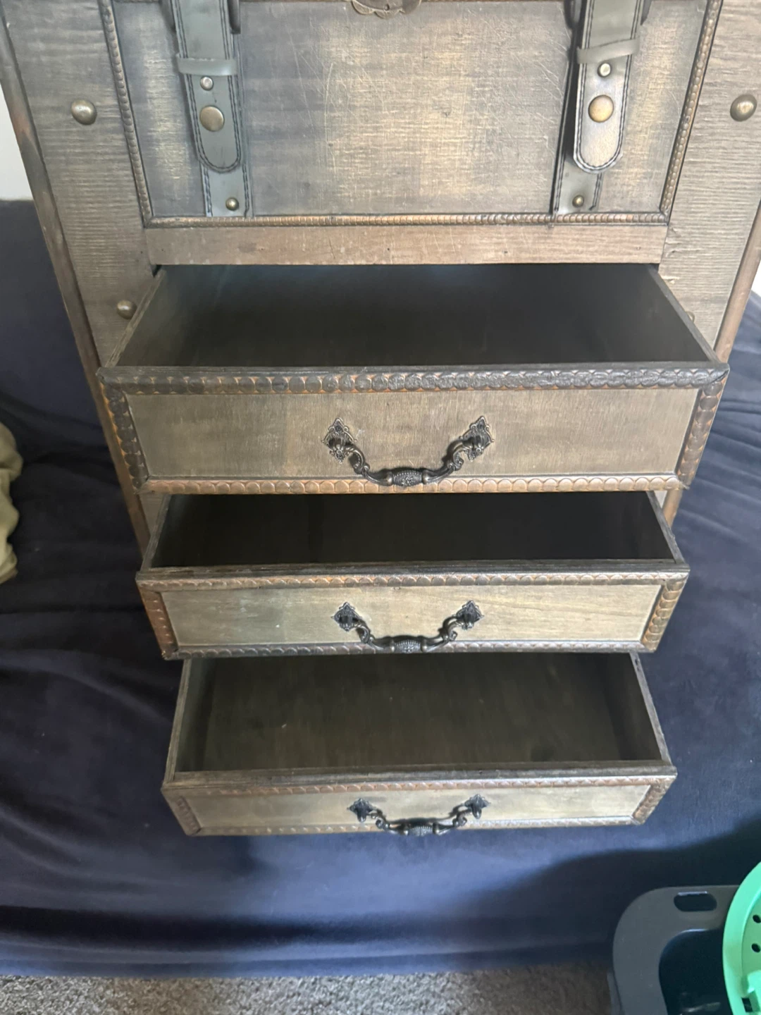 Vintage Style Wooden Storage Chest with Drawers - photo 4