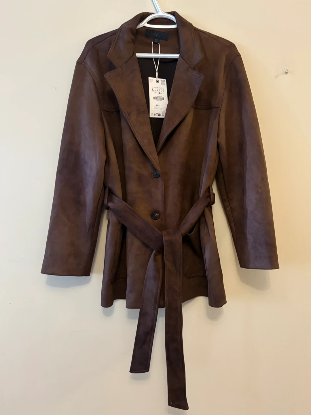ZARA Brown faux suede jacket - photo 2