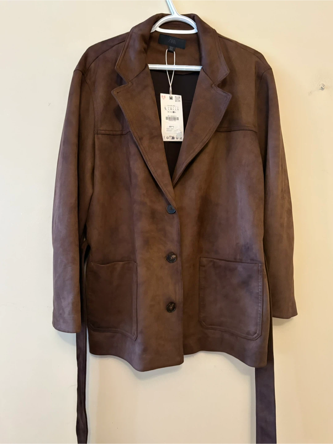 ZARA Brown faux suede jacket