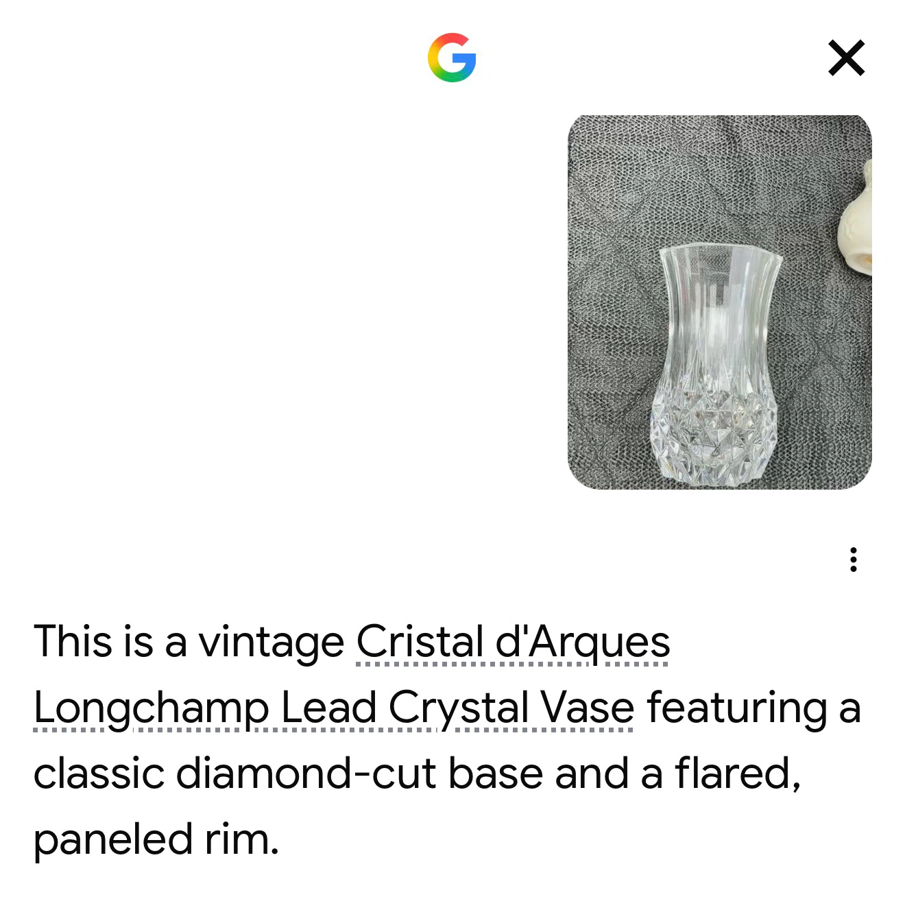 Cristal d'Arques Longchamp Lead Crystal Vase - photo 4