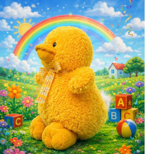 Cute Yellow Duck Plush Toy – Soft Stuffed Animal - photo 3